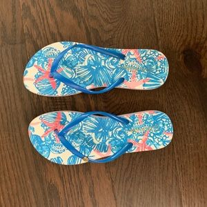 Lily Pulitzer pool flip flops